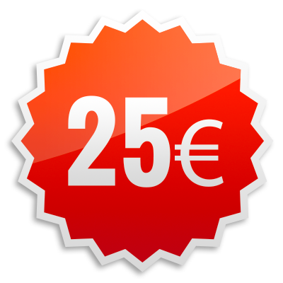 bollino prezzo a partire da 25euro